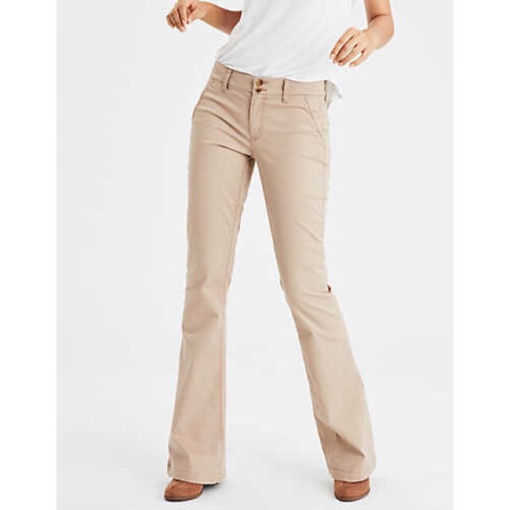American Eagle Artist Flare Khaki Pant
